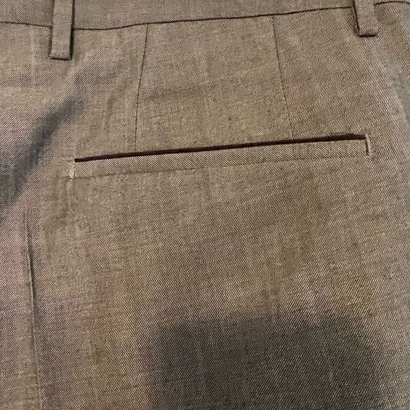 BOSS Hugo Boss Giro 100% Virgin Wool Slim Fit Dress Pants Gray Knit Flat Front 3 - Picture 6 of 13